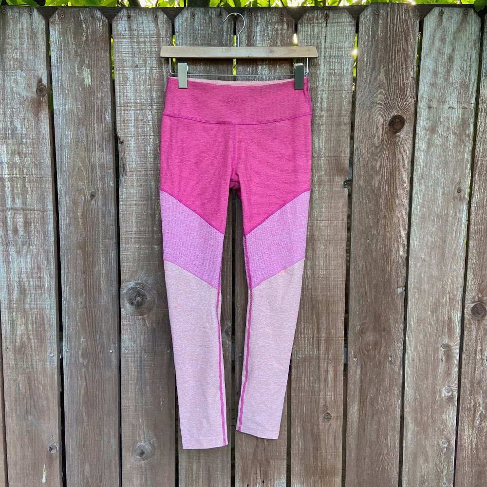 Outdoor Voices color-blocked pink 7/8 length leggings Sz S - Picture 1 of 2